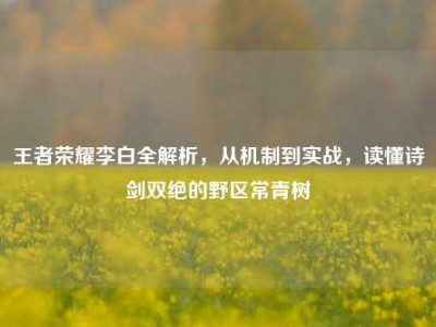 王者荣耀李白全解析，从机制到实战，读懂诗剑双绝的野区常青树