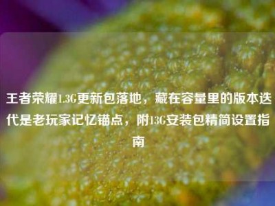 王者荣耀1.3G更新包落地，藏在容量里的版本迭代是老玩家记忆锚点，附13G安装包精简设置指南