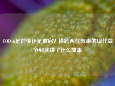 COD16是前传还是重启？横跨两代叙事的现代战争到底讲了什么故事