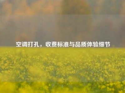 空调打孔，收费标准与品质体验细节
