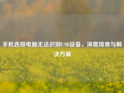 手机连接电脑无法识别USB设备，深度排查与解决方案