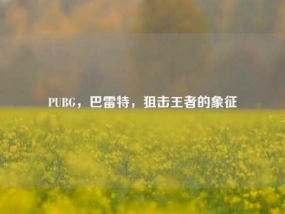 PUBG，巴雷特，狙击王者的象征
