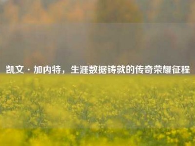 凯文·加内特，生涯数据铸就的传奇荣耀征程