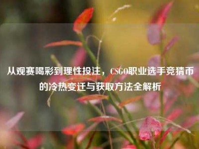 从观赛喝彩到理性投注，CSGO职业选手竞猜币的冷热变迁与获取方法全解析