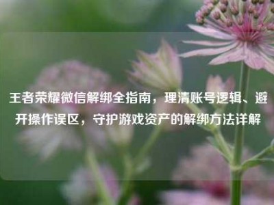 王者荣耀微信解绑全指南，理清账号逻辑、避开操作误区，守护游戏资产的解绑方法详解