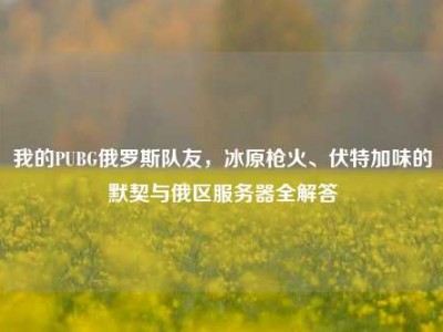 我的PUBG俄罗斯队友，冰原枪火、伏特加味的默契与俄区服务器全解答