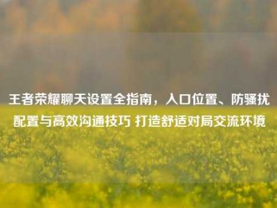 王者荣耀聊天设置全指南，入口位置、防骚扰配置与高效沟通技巧 打造舒适对局交流环境