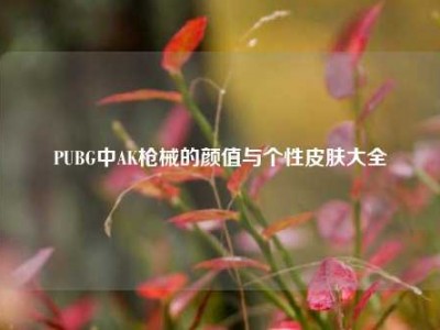 PUBG中AK枪械的颜值与个性皮肤大全