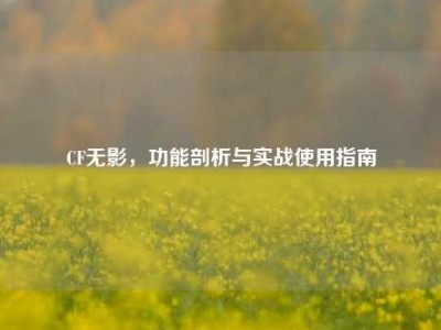 CF无影，功能剖析与实战使用指南