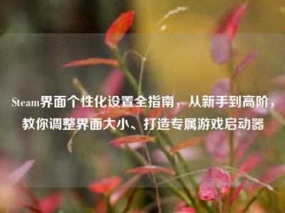 Steam界面个性化设置全指南，从新手到高阶，教你调整界面大小、打造专属游戏启动器