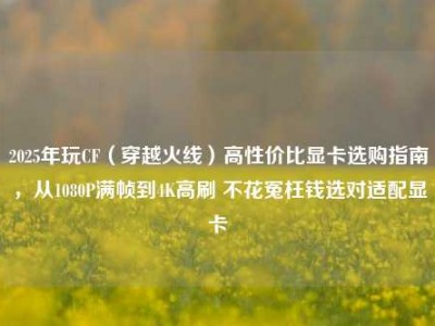 2025年玩CF（穿越火线）高性价比显卡选购指南，从1080P满帧到4K高刷 不花冤枉钱选对适配显卡