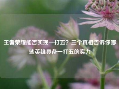 王者荣耀能否实现一打五？三个真相告诉你哪些英雄具备一打五的实力