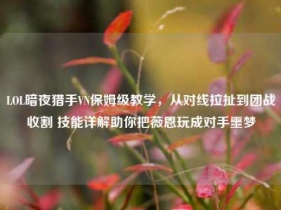LOL暗夜猎手VN保姆级教学，从对线拉扯到团战收割 技能详解助你把薇恩玩成对手噩梦