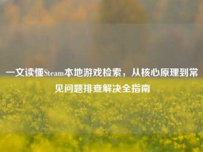 一文读懂Steam本地游戏检索，从核心原理到常见问题排查解决全指南