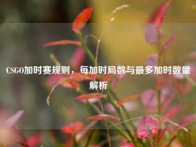 CSGO加时赛规则，每加时局数与最多加时数量解析