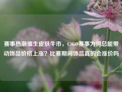 赛事热潮催生皮肤牛市，CSGO赛事为何总能带动饰品价格上涨？比赛期间饰品真的会涨价吗