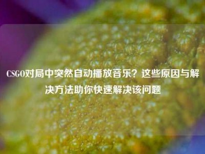 CSGO对局中突然自动播放音乐？这些原因与解决方法助你快速解决该问题