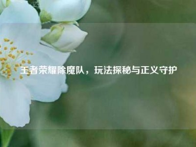 王者荣耀除魔队，玩法探秘与正义守护