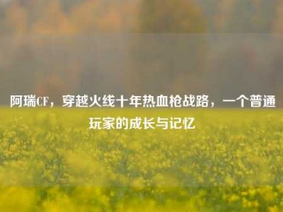 阿瑞CF，穿越火线十年热血枪战路，一个普通玩家的成长与记忆