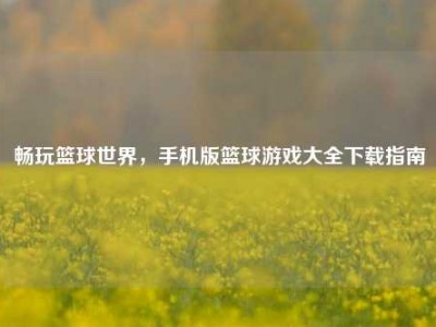 畅玩篮球世界，手机版篮球游戏大全下载指南