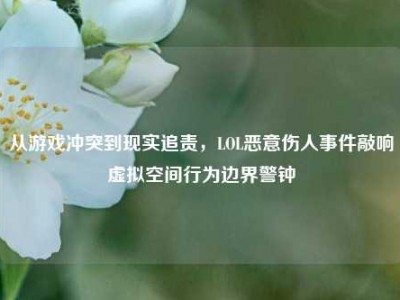 从游戏冲突到现实追责，LOL恶意伤人事件敲响虚拟空间行为边界警钟