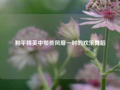 和平精英中那些风靡一时的欢乐舞蹈