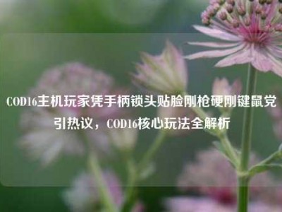 COD16主机玩家凭手柄锁头贴脸刚枪硬刚键鼠党引热议，COD16核心玩法全解析