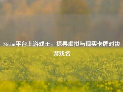 Steam平台上游戏王，探寻虚拟与现实卡牌对决游戏名