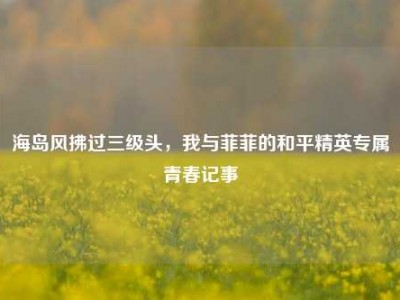 海岛风拂过三级头，我与菲菲的和平精英专属青春记事