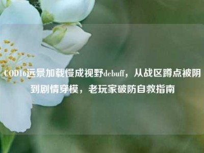 COD16远景加载慢成视野debuff，从战区蹲点被阴到剧情穿模，老玩家破防自救指南