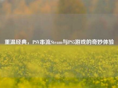 重温经典，PSV串流Steam与PS5游戏的奇妙体验