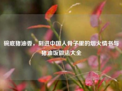 碗底猪油香，刻进中国人骨子里的烟火情书与猪油饭做法大全