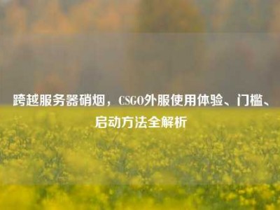 跨越服务器硝烟，CSGO外服使用体验、门槛、启动方法全解析
