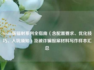 Steam版辐射系列全指南（含配置要求、优化技巧、入坑须知）及被诈骗报案材料写作样本汇总