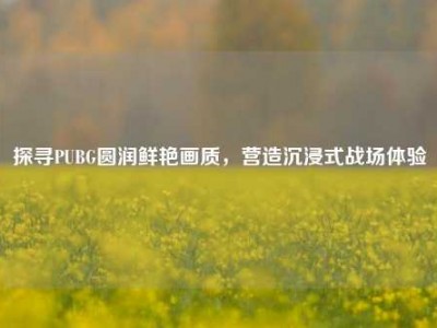 探寻PUBG圆润鲜艳画质，营造沉浸式战场体验