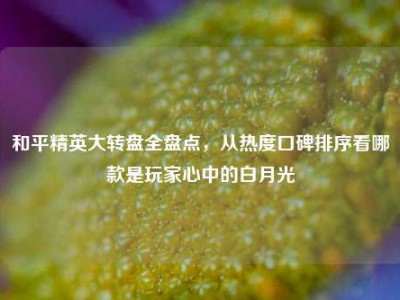 和平精英大转盘全盘点，从热度口碑排序看哪款是玩家心中的白月光