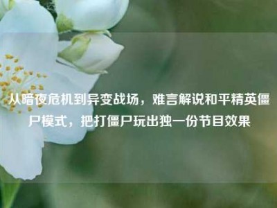 从暗夜危机到异变战场，难言解说和平精英僵尸模式，把打僵尸玩出独一份节目效果