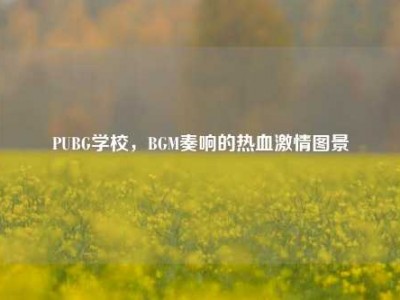 PUBG学校，BGM奏响的热血激情图景