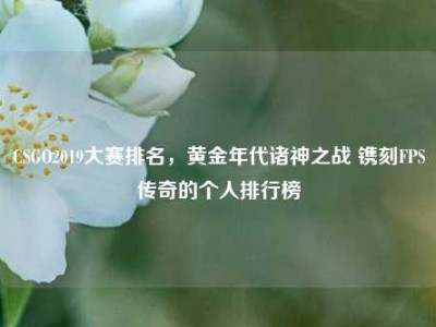 CSGO2019大赛排名，黄金年代诸神之战 镌刻FPS传奇的个人排行榜