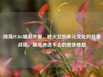 闯荡PUBG端游外服，枪火交织多元文化的另类战场，却常遇进不去的登录难题