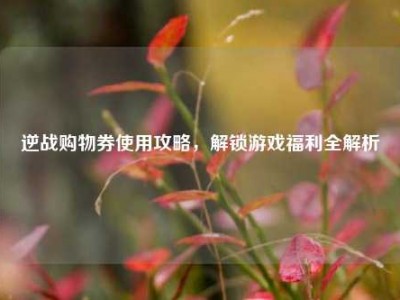 逆战购物券使用攻略，解锁游戏福利全解析