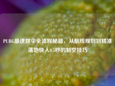 PUBG最速跳伞全流程秘籍，从航线规划到精准落地快人0.5秒的制空技巧
