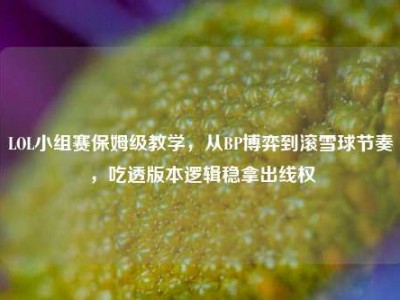 LOL小组赛保姆级教学，从BP博弈到滚雪球节奏，吃透版本逻辑稳拿出线权