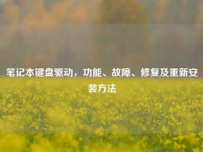 笔记本键盘驱动，功能、故障、修复及重新安装方法