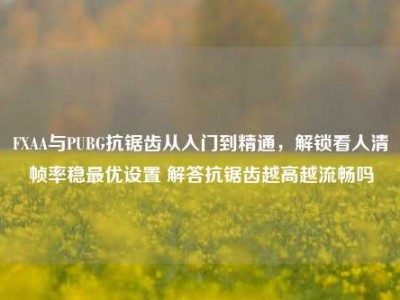 FXAA与PUBG抗锯齿从入门到精通，解锁看人清帧率稳最优设置 解答抗锯齿越高越流畅吗