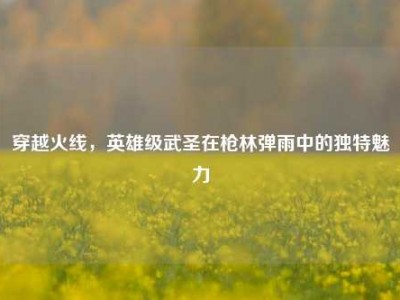 穿越火线，英雄级武圣在枪林弹雨中的独特魅力