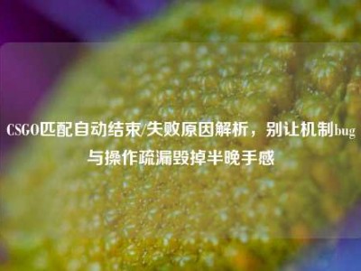 CSGO匹配自动结束/失败原因解析，别让机制bug与操作疏漏毁掉半晚手感