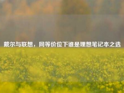 戴尔与联想，同等价位下谁是理想笔记本之选