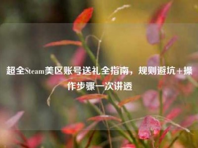 超全Steam美区账号送礼全指南，规则避坑+操作步骤一次讲透