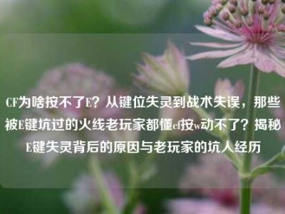 CF为啥按不了E？从键位失灵到战术失误，那些被E键坑过的火线老玩家都懂cf按w动不了？揭秘E键失灵背后的原因与老玩家的坑人经历